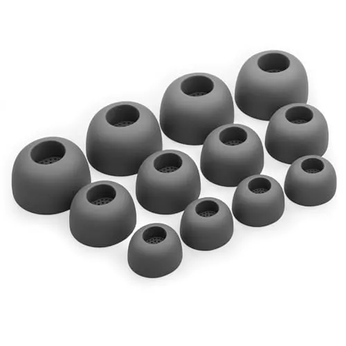 Okuli 12 x Silikon Ohrstöpsel Ohrhörer Gummi Tipps Für Samsung Galaxy Buds 3 Pro Kopfhörer Ohrhörer in Grau