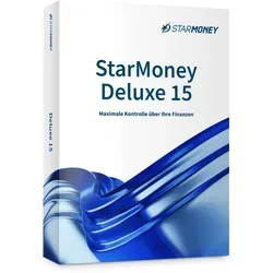 StarFinanz: StarMoney 15 Deluxe Jahreslizenz mit Premiumsupport - Finanzen-Software für 3 PCs, ideal für effiziente persönliche Finanzverwaltung mit erstklassigem Premiumsupport.