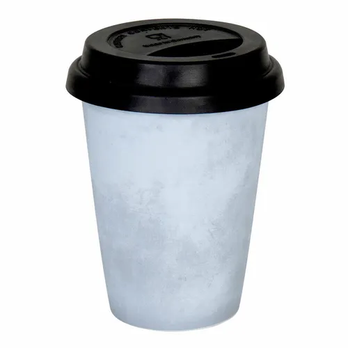 Könitz Concrete Coffee To Go Mug mit Deckel Becher Kaffeebecher Porzellan 380ml