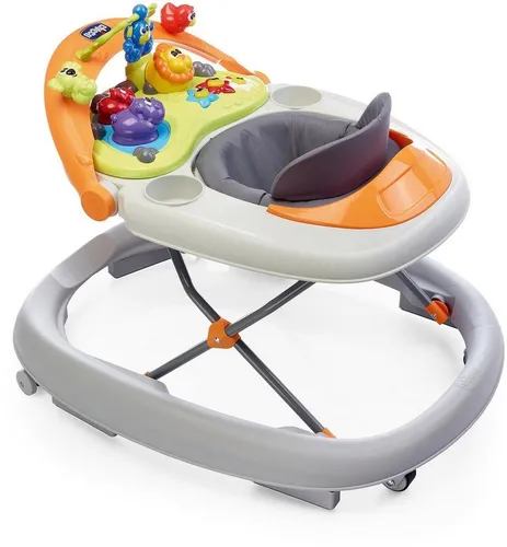 Chicco Lauflernhilfe Walky Talky, Grey bunt|grau - Lauflernwagen für Kinder ab 6 Monaten, 3-fach höhenverstellbar und mit 2 beweglichen Rollen für mehr Bewegungsfreiheit.