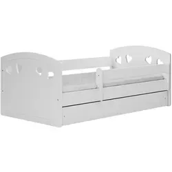 Raumhirsch Furniture Kinderbett, Weiß, 80x160 cm mit Schublade - Praktisches Kinderbett 80/160 cm in Weiß mit Schublade – ideal für jedes Kinderzimmer! Hochwertige Materialien und modernes Design sorgen für Sicherheit und Komfort. Perfekt für kleine und große Räume.