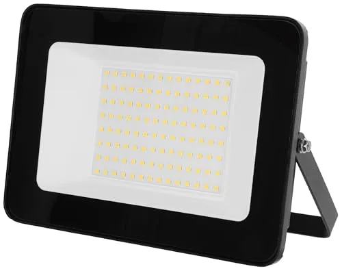 Kerbl LED-Außenstrahler 100 W - Baustrahler mit energieeffizienten SMD-LED-Chips für bis zu 90 % weniger Stromverbrauch und hohe Lichtleistung von 120 lm/W, ideal für Ställe, Gärten und mehr.