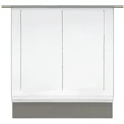 Joyswahl Raffrollo Gina, mit Stangendurchzug, Voile Bändchenrollo,Tunnelzug grau 140 cm x 155 cm