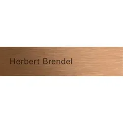 Gira 5549921 System 106 Ruftaste beschreibbar, Bronze - Zubehör für individuelle Beschriftung, elegantes Design in Bronze für moderne Wohnräume.