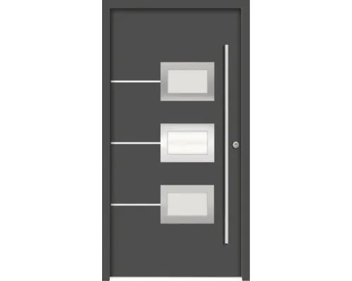 Splendoor Haustür HERA Aluminium 1000x2100 mm Anthrazitgrau DIN Rechts (nach inn