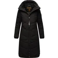 Marikoo Damen Winterjacke "Benikoo", schwarz, Größe M - Funktionsjacke mit hohem Stehkragen und wasserabweisendem Material, ideal für kalte Tage. Diese lange, gut gefütterte Jacke sorgt für höchsten Tragekomfort und schützt zuverlässig vor Wind und Kälte.