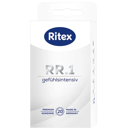 Ritex RR.1 Kondome 20 St - Kondome für intensive Gefühle, hauchzart und mit gefühlsaktivem Gleitfilm für ein 100 % natürliches Gefühlserlebnis.
