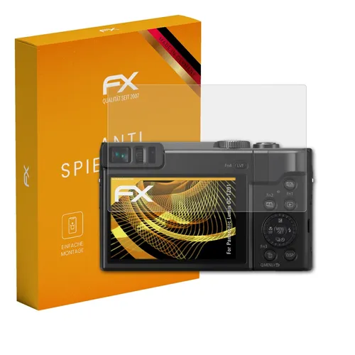 atFoliX 3x Panzerfolie für Panasonic Lumix DC-TZ91 Schutzfolie matt&stoßfest
