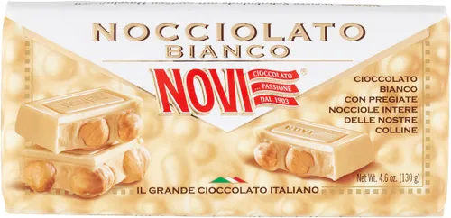 Cioccolato Nocciolalto Bianco 130g ganze Nüsse weiße Schokolade - Novi