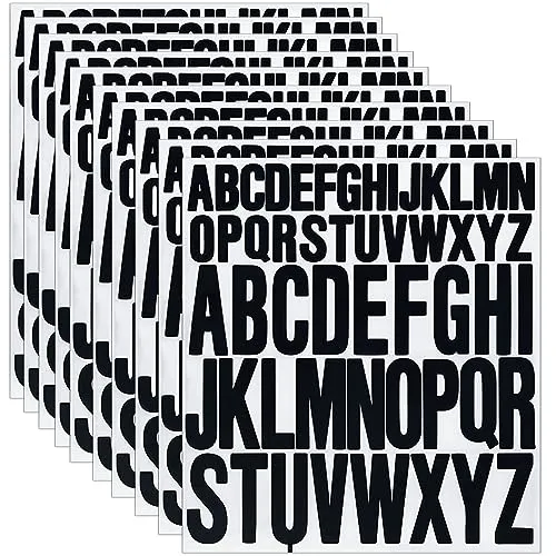 LIMITADA 10 Blatt Selbstklebende Buchstaben Buchstaben Aufkleber Groß Buchstaben Sticker Buchstaben Aufkleber Wasserfest Klebebuchstaben Sticker Buchstaben Vinyl Alphabet Aufkleber für Kunsthandwerk