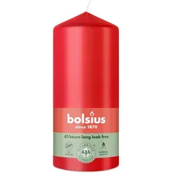 Bolsius: Stumpenkerze 130/68mm - Zartes Rot (6 Stück)