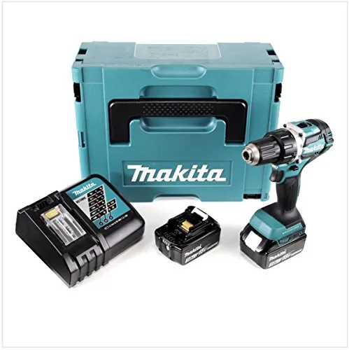 Makita DDF 484 RFJ Akku Bohrschrauber 18V - Akkuschrauber mit 54Nm Drehmoment, inklusive 2x 3,0Ah Akkus und Ladegerät im praktischen Makpac für maximale Flexibilität und Leistung.