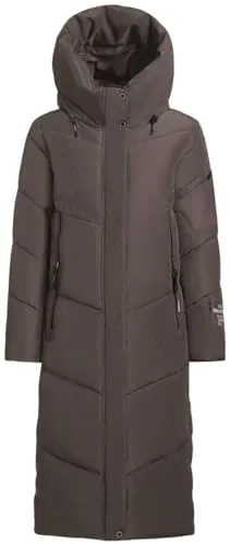khujo Damen Wintermantel Pulset Matt Steppmantel - Funktionsjacke mit verstellbarer Kapuze, elastischen Bündchen und Fleece-Taschen für optimalen Schutz und Komfort im Winter.