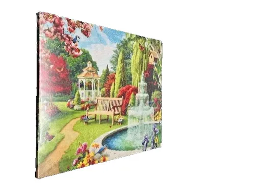 Diamond Painting Gartenparadies 50x40 – Kreatives Bastelset mit Glitzersteinen