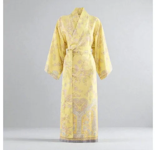 Bassetti Kimono Kimono Indian Roses Y1 von Bassetti S/M, Mako Satin, im Geschenkkarton, mit Bindegürtel