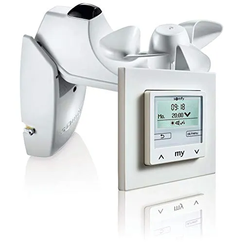 Somfy Soliris Smoove Uno Pure White Kit (1818318) - Steuerung für verdrahtete Antriebe, bietet automatische und manuelle Funktionen. Großes Display mit Hintergrundbeleuchtung für einfache Bedienung.