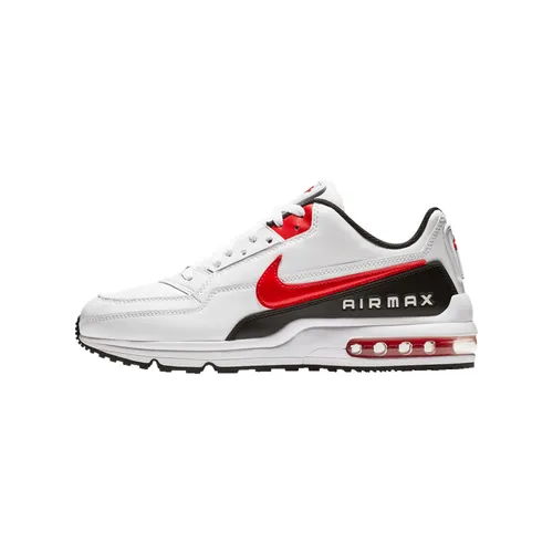 Nike Air Max LTD 3 Herren Sneaker - Weiß/Rot/Schwarz, Größe 42 - Hochwertige Herren Sneaker mit atmungsaktivem Mesh und gepolstertem Kragen für optimalen Komfort; ideal für Sport und Freizeit.