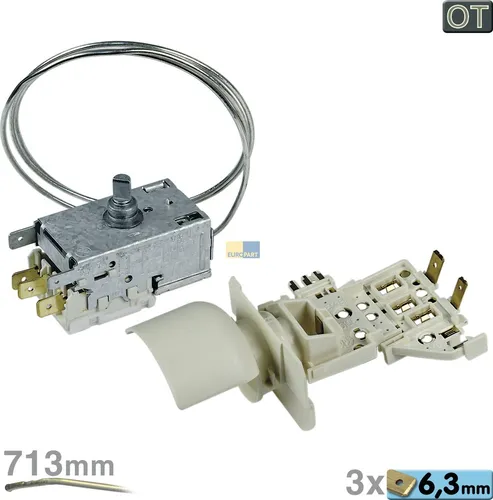 Whirlpool 481228238175 Thermostat für Kühlschrank - Hochwertiger Thermostat-Umbausatz für Kühlschränke, inklusive neuem Stecksockel. Ideal für die zuverlässige Regelung der Kühlschranktemperatur.