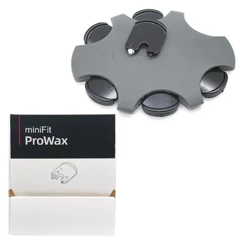DIREKT ProWax MiniFit Cerumenfilter - Filter für Oticon Hörgeräte - Schützt vor Feuchtigkeit & Ohrenschmalz - 1,4 mm Durchmesser - 6 Stk. - 1er Pack - Schwarz
