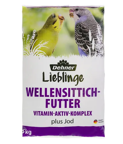 Vogelfutter für Wellensittiche/Ziervögel mit Hirse/Saaten/Jod 5 kg, Dehner
