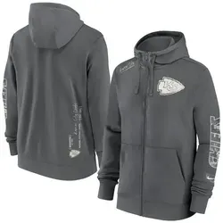 Nike Kapuzenpullover Nike Hoodie Kansas City Chiefs Nike Full-Zip Fleece grau M