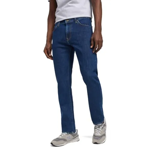 Lee Herren Daren Zip Fly Jeans - Deep Dark Stone, 36W/30L - Moderne Jeans für den Alltag, gefertigt aus langlebiger Baumwolle mit klassischem 5-Pocket-Design und Reißverschluss. Bequemer Sitz und zeitgemäßer Look für jede Lebenslage.