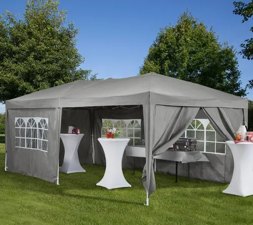 KONIFERA Faltpavillon 300x600 cm mit 6 Seitenteilen - Pavillons für Gartenpartys, wetterfest mit 6 Seitenteilen, ideal für Schutz und Privatsphäre bei jedem Event.