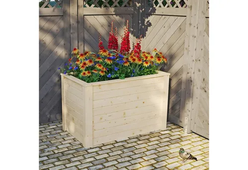 KONIFERA Hochbeet aus Holzwerkstoff, 114,5x64,5x69,6 cm - Praktisches Hochbeet aus Fichte und Kiefer, ideal für den Anbau von Pflanzen. Mit 400 l Fassungsvermögen und einfacher Selbstmontage – perfekt für Gartenliebhaber!