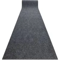 Läufer Türmatte Rutschfest Gin 2126 Liverpool Grau 100x440 cm - Praktische Fußmatte aus 100% Polypropylen, ideal für drinnen und draußen. Mit einer Gesamtstärke von ca. 7 mm bietet sie eine rutschfeste Oberfläche für sicheren Halt.