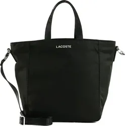 Lacoste Active Nylon Schultertasche 22 cm noir - elegante Umhängetasche aus Polyamid, sicherer Reißverschluss und praktisches Design für modebewusste Frauen