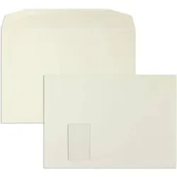 Kuvertierhüllen C4 100g/qm gummiert Fenster VE=250 Stück grau