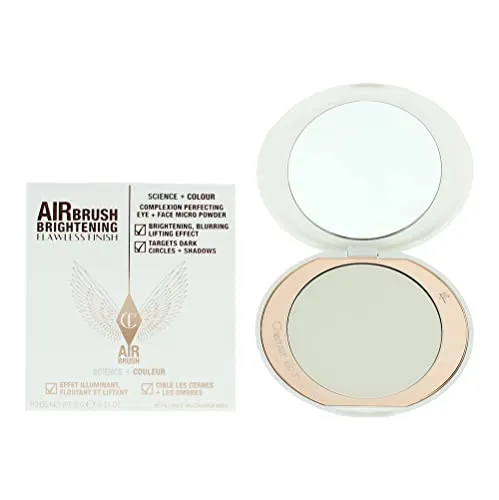 Charlotte Tilbury Airbrush Brightening Flawless Finish Fair - Perfekter Teint - Kompaktpuder für alle Hauttypen, sorgt für einen strahlenden, makellosen Finish und langanhaltende Mattierung.