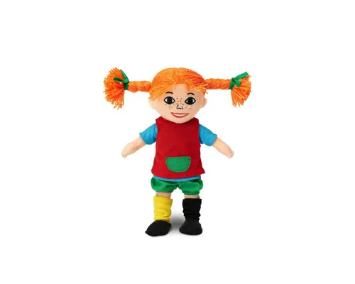 Pippi Langstrumpf Stoffpuppe - 20 cm große Puppe aus Baumwolle, ideal für Kinder ab 10 Monaten
