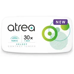 Atrea Select + 1 Day Toric (30er Packung) Tageslinsen (-5.25 dpt, Zyl. -1.75, Achse 180 & BC 8.6) für Allergiker