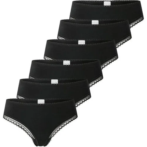 SCHIESSER Damen Strings, 6er Pack - Cheeky String aus Stretch Cotton - Praktischer 6er Pack Cheeky Strings von SCHIESSER. Mit elastischem Spitzenband für optimalen Tragekomfort. Aus weichem Baumwoll-Jersey für einen angenehmen Sitz. Ideal für den Alltag!  