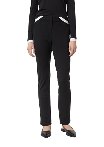 comma Stoffhose in Black, Größe 44 mit Gesäßtasche - Moderne Damen Stoffhose von Comma mit lockerem Schnitt und praktischen Taschen. Der Viskose-Mix sorgt für hohen Tragekomfort und Bewegungsfreiheit – ideal für vielseitige Looks.