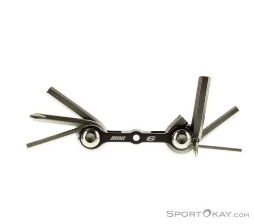 Topeak Mini 6 Multitool - Kompaktes Fahrradwerkzeug - Fahrradwerkzeuge mit 6 Funktionen, ideal für unterwegs und sorgt für schnelle Reparaturen auf Tour.