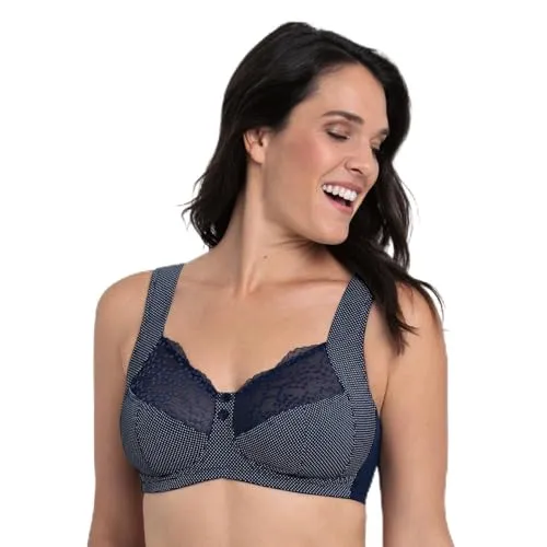 Anita Orely Entlastungs-BH ohne Bügel Gr. 115D - Maritim Blue - Bequemer Entlastungs-BH ohne Bügel in Größe 115D, ideal für den täglichen Komfort und eine optimale Passform.