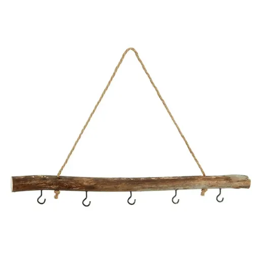 Dekozweig Holz 5 Haken Fensterhänger braun natur Deko Landhaus Ast Dekoast 50 cm