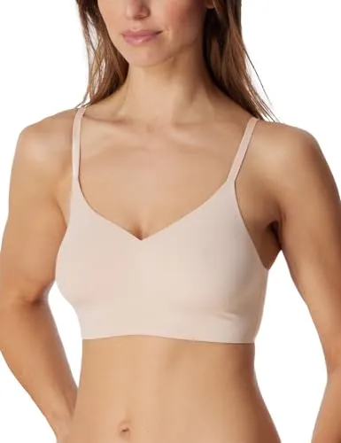 Schiesser Damen Nahtloses Spaghettiträger Bustier - Invisible Soft mit Pads - Funktionsunterwäsche mit herausnehmbaren Pads für perfekten Halt, verstellbaren Trägern und Lasercut-Abschlüssen für höchsten Tragekomfort in softer Microfaser-Qualität.
