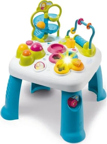 Smoby Cotoons Activity Spieltisch - Konstruktionsspielzeug mit interaktiven Elementen, fördert motorische und auditive Fähigkeiten der Kleinen durch spannende Spiele und leuchtende Effekte.