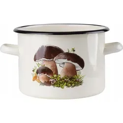 EMALIA RYBNIK Kochtopf aus Stahl 20 cm 4,5 L Beige - Vielseitiger Kochtopf für die Familienküche mit 4,5 L Fassungsvermögen. Ideal für Suppen und Eintöpfe, kompatibel mit allen Kochfeldern. Pflegeleichte Oberfläche und zeitloses Design sorgen für Freude beim Kochen.