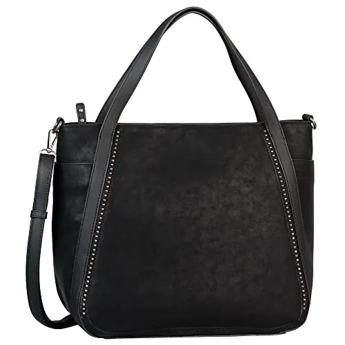 Gabor Shopper Lill - Stylischer Shopper mit Nieten und Wildlederakzenten, geräumiges Hauptfach und abnehmbarer Schulterriemen für individuellen Tragekomfort.