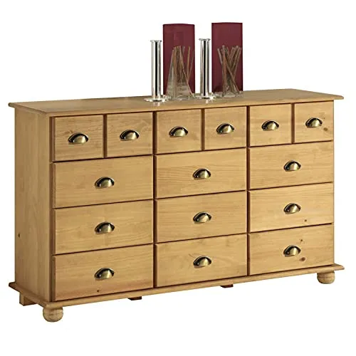 IDIMEX Kommode COLMAR mit 12 Schubladen - Schubladenkommoden aus massivem Kiefernholz, praktisch und elegant mit 12 geräumigen Schubladen für optimalen Stauraum.