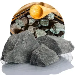 Schicke Mineral Deutsche Saunasteine 10 kg – Hochwertige Diabas Aufgusssteine - 10 kg hochwertige Diabas Saunasteine für ein perfektes Saunaerlebnis. Hohe Wärmespeicherfähigkeit & Widerstandsfähigkeit, ideal für alle Saunaöfen. Handverlesen aus Nordbayern.