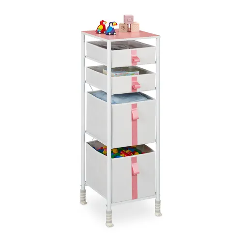 Kommode kinder Spielzeugkommode 4 Schubladen Metallgestell Kommode für Kinder