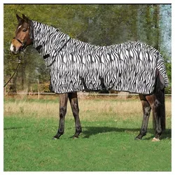 BUSSE Outdoor-Fliegendecke COMFORT PRO - zebra 155+ cm - Hochwertige Fliegendecke für Pferde, ideal für den Einsatz im Freien. Schützt zuverlässig vor Insekten und sorgt für höchsten Tragekomfort.