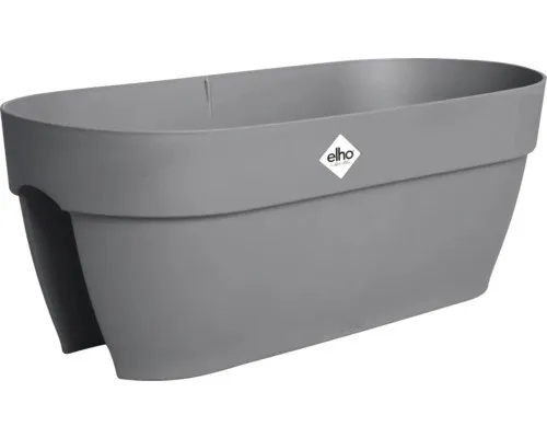 Elho Blumenkasten Flower Bridge Vibia Campana 26 cm x 59 cm x 22 cm Anthrazit - Garten-Zubehör, flexibler Blumenkasten für Geländer bis 6,5 cm, mit Überlaufröhrchen für optimale Pflanzenversorgung und elegantem Design.