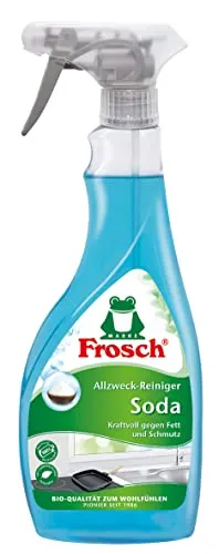 Frosch Allzweckreiniger Soda Bio-Qualität 500ml - Allzweckreiniger in Bio-Qualität, kraftvoll und schonend mit natürlichem Soda. Ideal für mühelose Reinigung aller abwischbaren Flächen, vegan und ohne Duft.