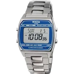 Boccia Titan Herrenuhr Digital 3738-06 - Armbanduhr für Herren aus Titan, wasserdicht bis 5 bar und mit kratzfestem Mineralglas – ideal für den aktiven Lebensstil.